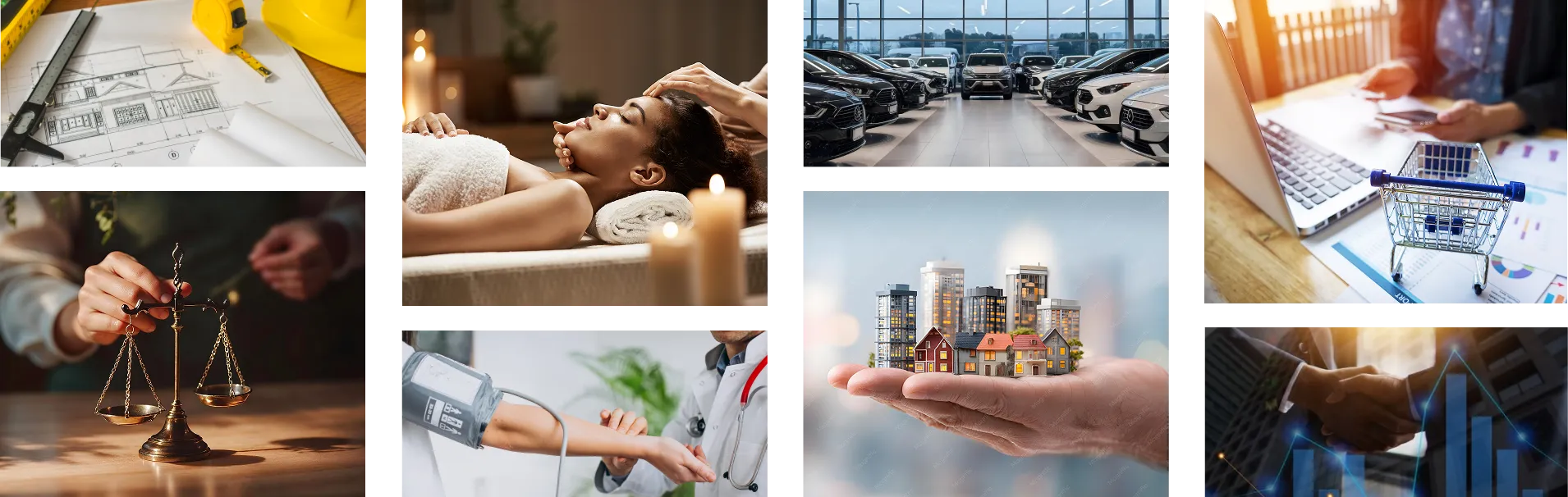 SpeedAds AI industry-tailored templates — law firm real estate beauty and ecommerce